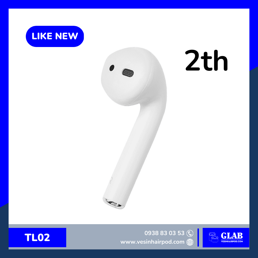 Tai Nghe Lẻ Airpods 2 Like New - AP2 | Airpods Glab