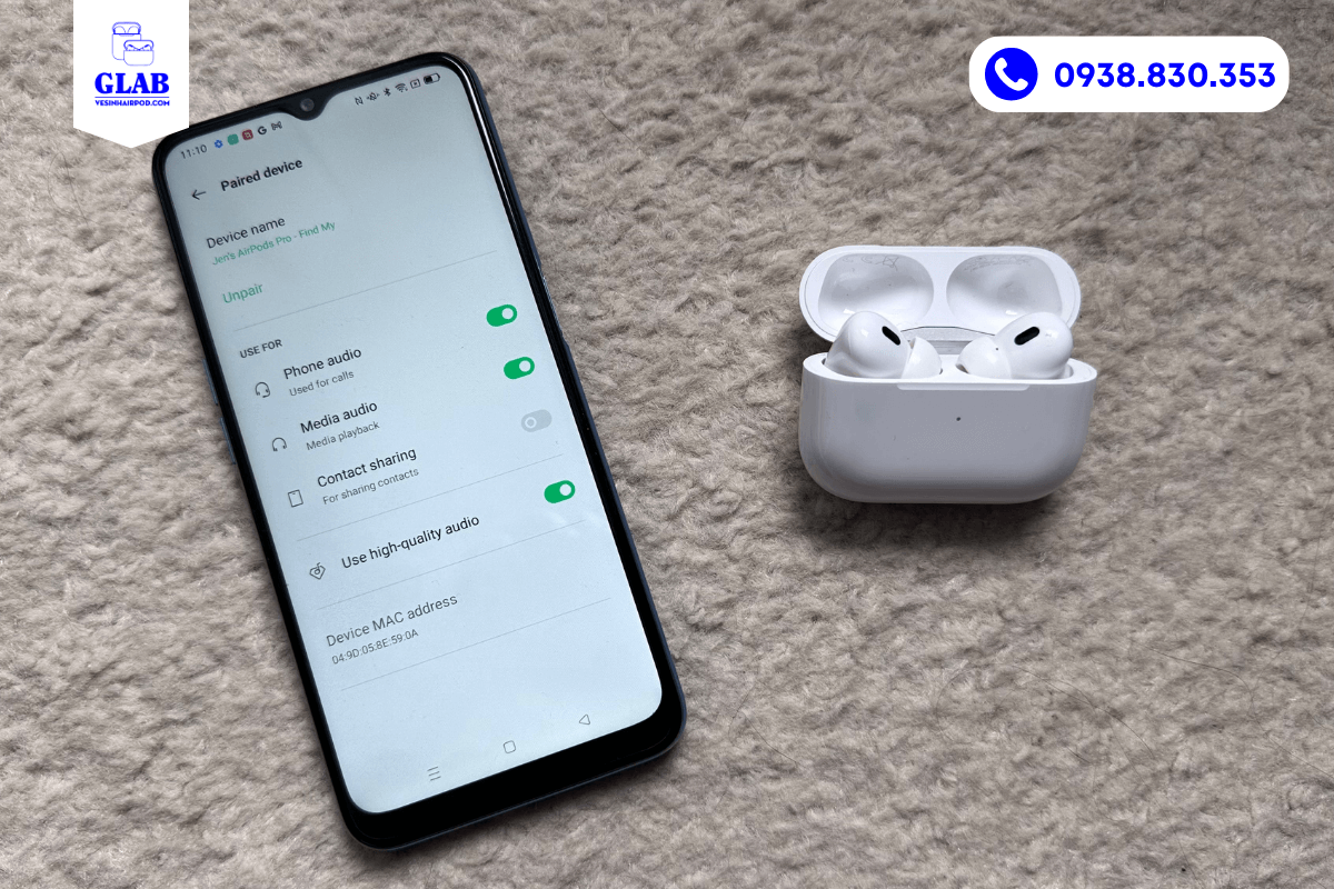 airpods-ghep-noi-voi-Android-bi-loi-vesinhairpod.com-glab